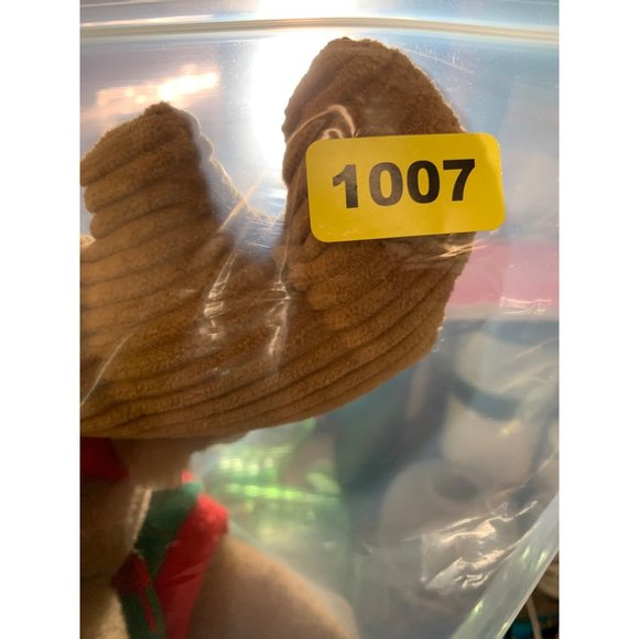 Commonwealth Holiday Moose, 1991 Christmas Tree Decorated Sweater Red Cap Cordur - Picture 13 of 14